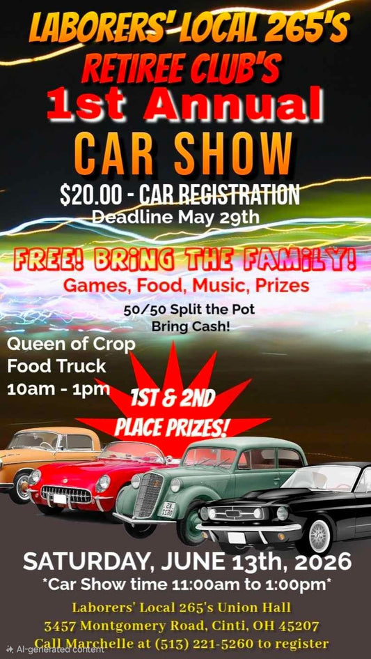 1st Annual Car Show June 13th